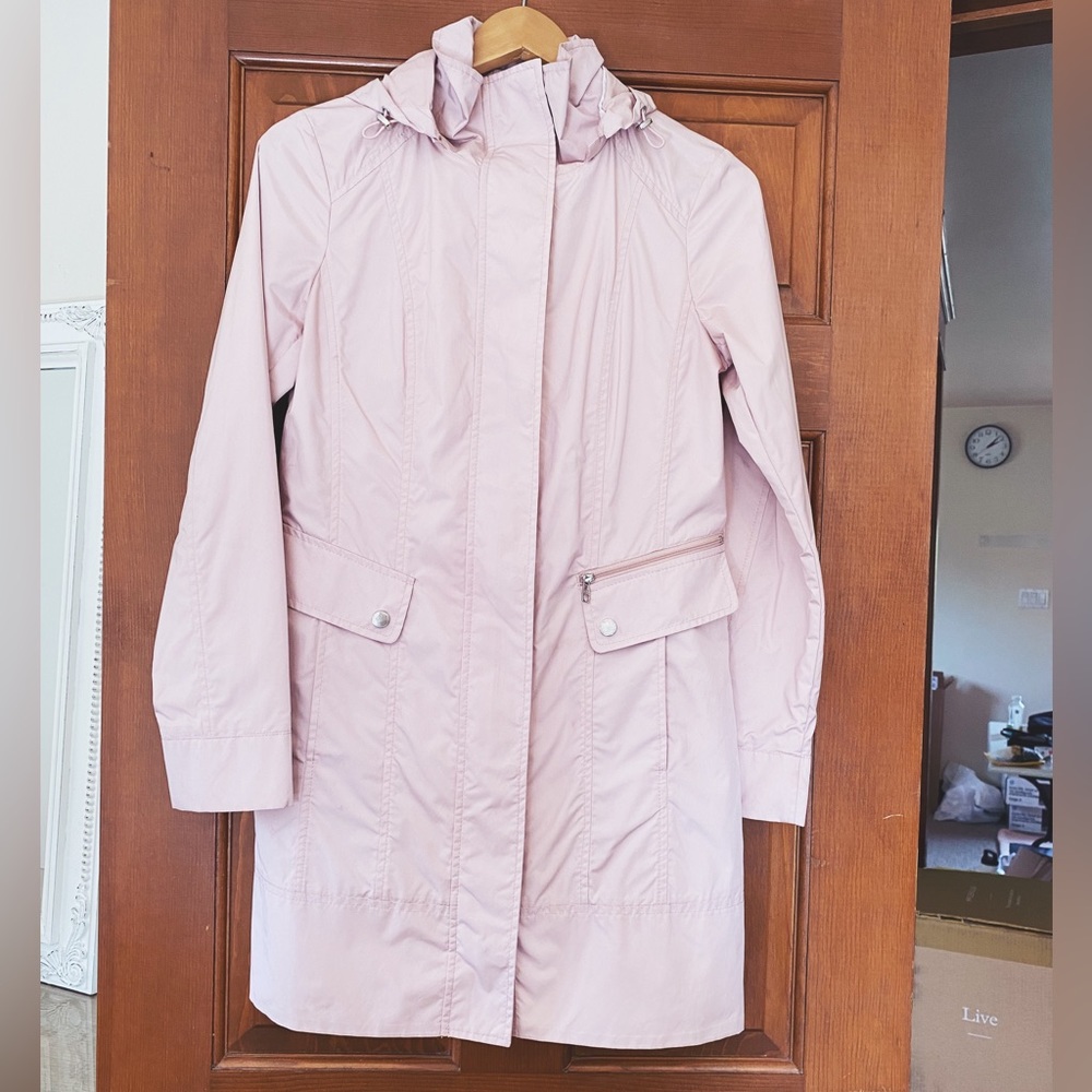 Cole Hann Back Bow Hooded Raincoat - SOLD